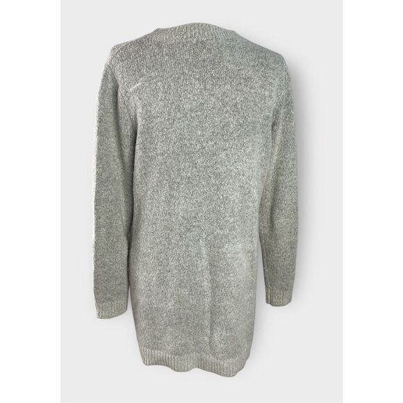 Daytrip Women’s L Zip-Up Long Cardigan with Slant Zip Side Pockets Gray - Picture 10 of 10